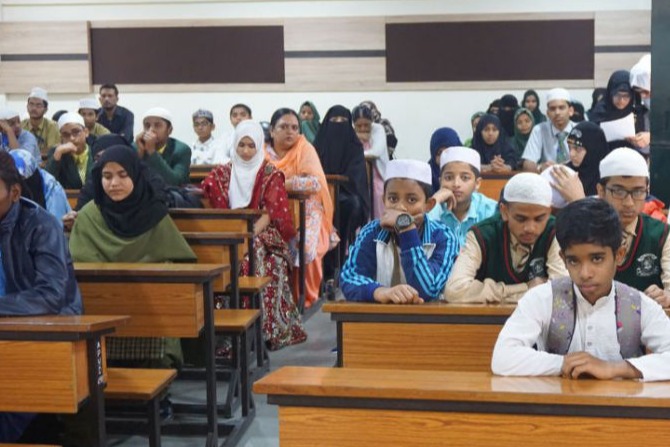 Al-Ameen School students in modern classroom facilities